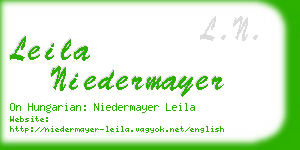 leila niedermayer business card